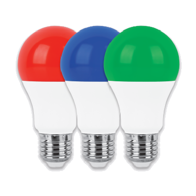 لامپ LED حبابی 9 وات رنگی پارس شعاع توس A60 E27